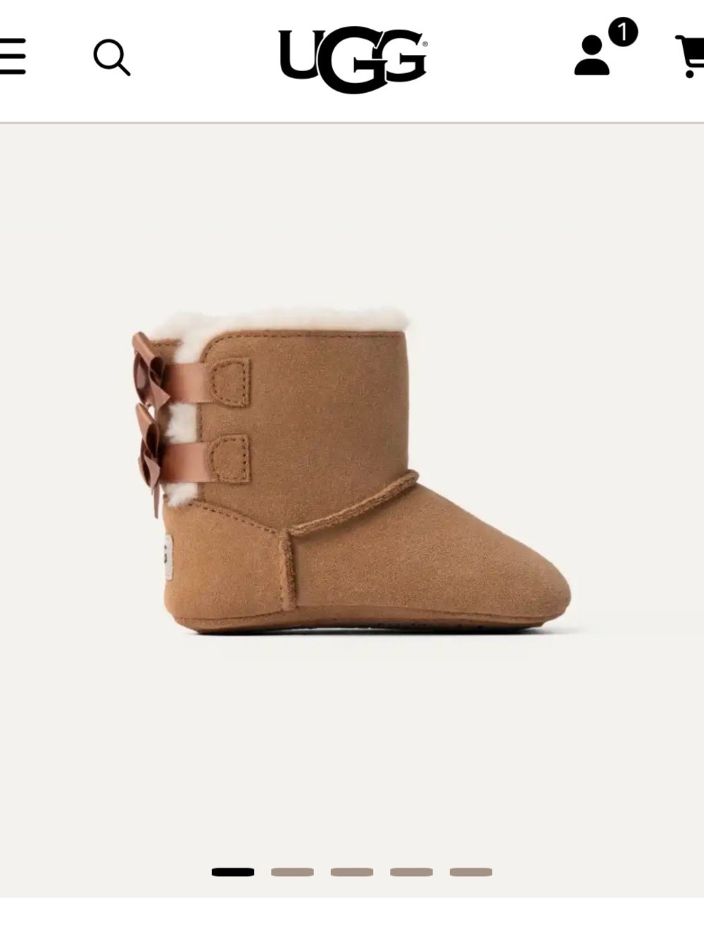 UGG Baby Bailey Bow (12-18 months) size 4/5